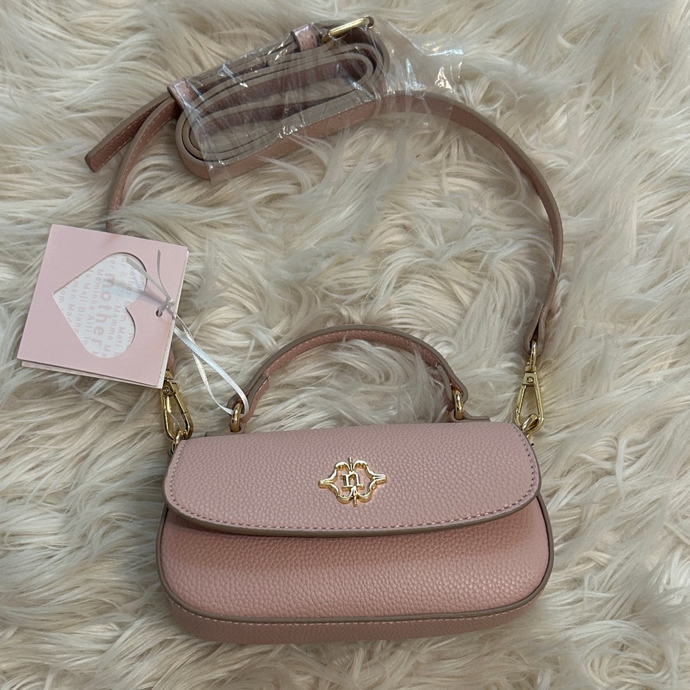 NWT, Nanette Lenore Pink Leather Crossbody Bag w handle
